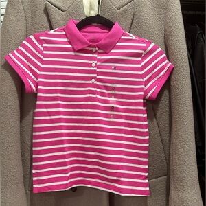 tommyhilfiger pink & white shirt size 8/9.